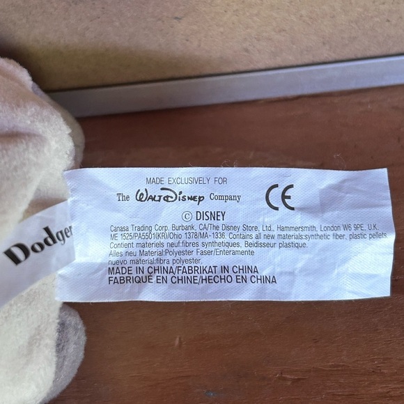 Disney Oliver & Company Dodger Dog Plush 7" Stuffed Animal Beans - Picture 3 of 12